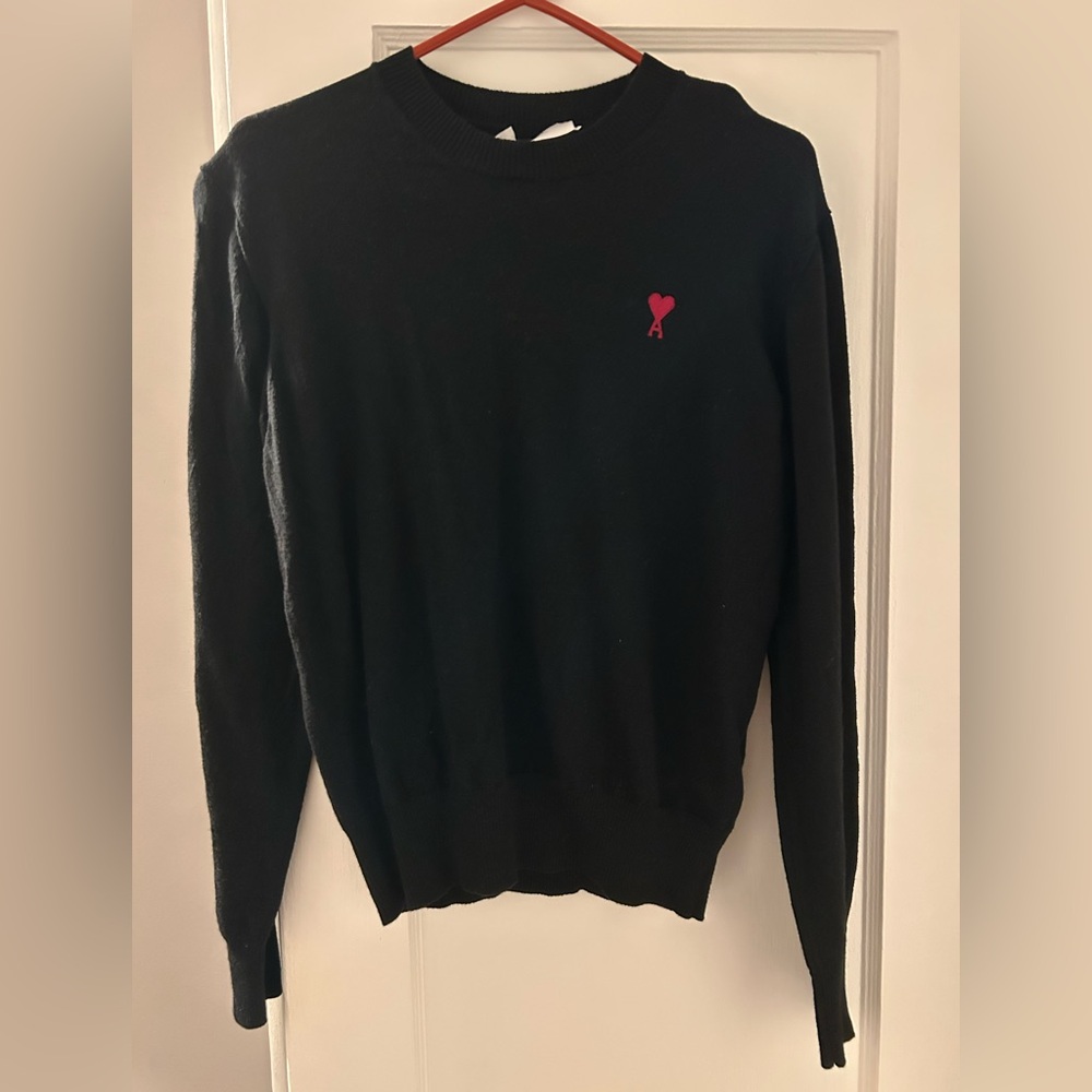 Ami Black Crewneck Sweater